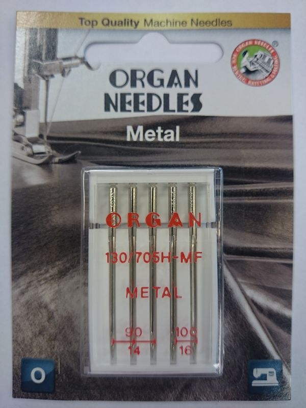 Organ symaskinnåler - 5 st., Metall 90-100