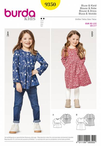 Bilde av 9350 - Burda - Bluse & kjole