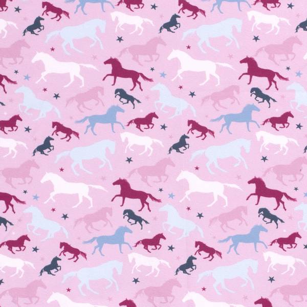Bilde av Bomullsjersey - hest på rosa