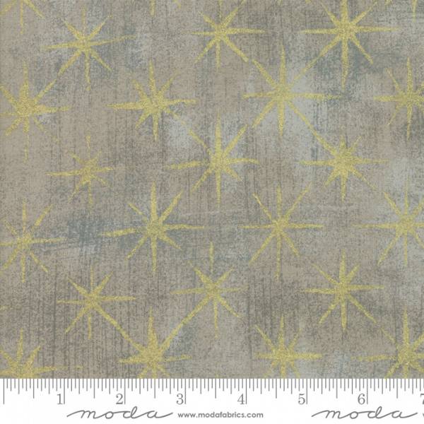Bilde av Grunge - Seeing Stars metallic - 3 cm gull stjerner på grå