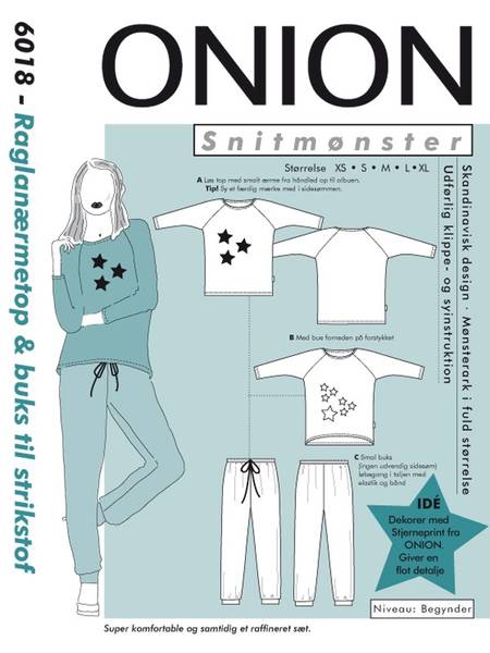 Bilde av Onion 6018 - raglanermetopp og bukse i stretchstoff