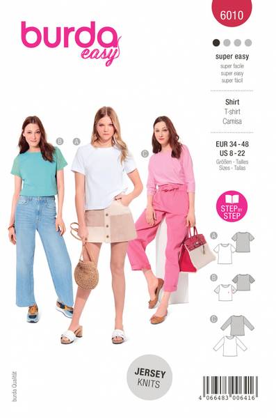 Bilde av 6010 - Burda - t-skjorter i jersey