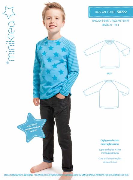 Bilde av Minikrea 50222 - raglan-genser/-shirt/-kjole 0-10 år