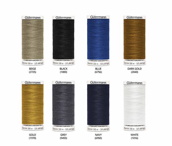 Bilde av Gütermann trådpakke Denim - 8* trådsneller + jeansnåler