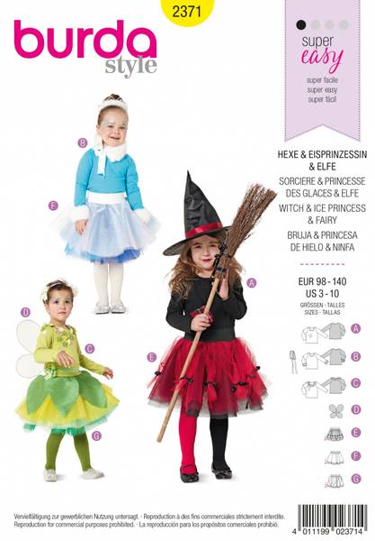 Bilde av 2371 - Burda - kostymer, alv, prinsesse, heks