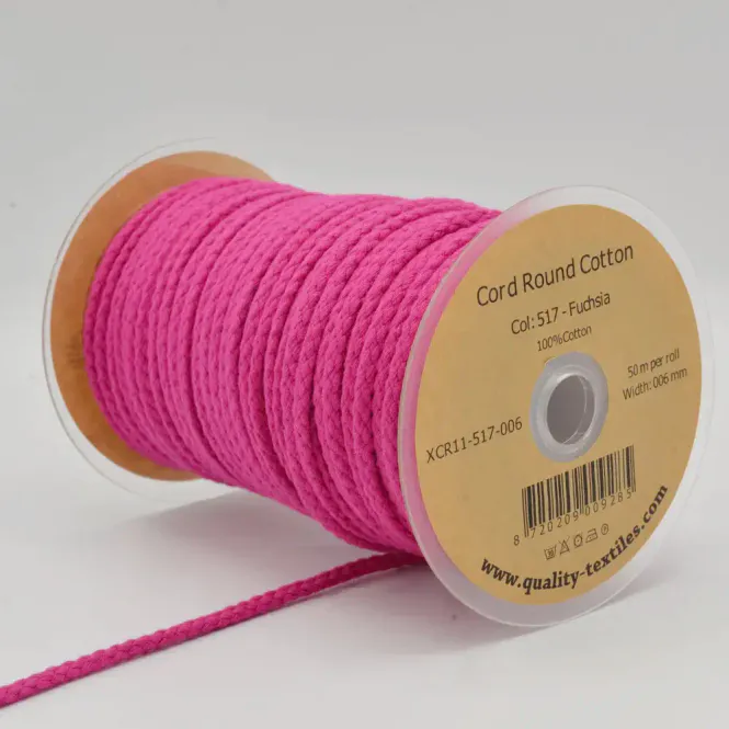 Hovedbilde Snor, rund, 5 mm - sterk rosa