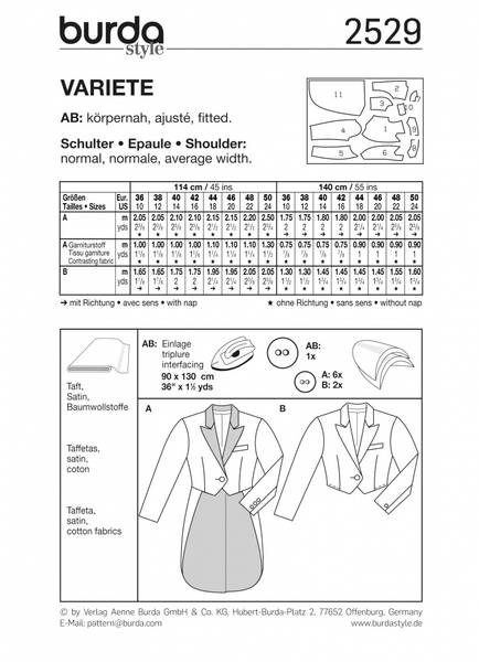 Bilde av 2529 - Burda - kostyme, variette