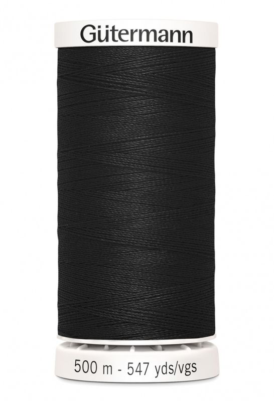 Sytråd 500 m - fv. 000 - sort