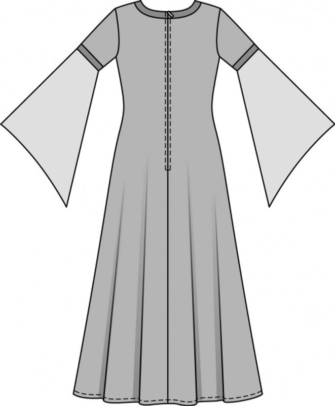 7468 - Burda - Middelalder kjole