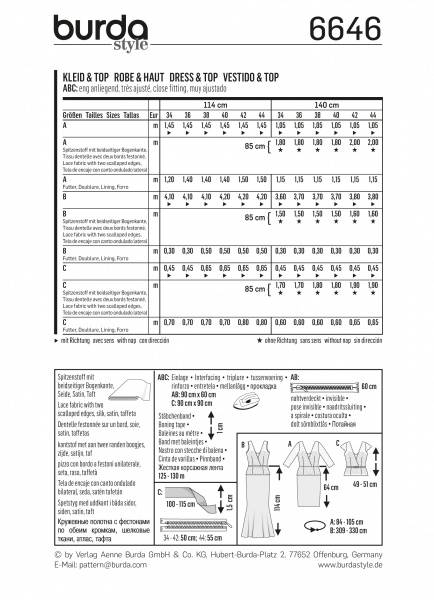 Bilde av 6646 - Burda - Brudekjole, festkjole