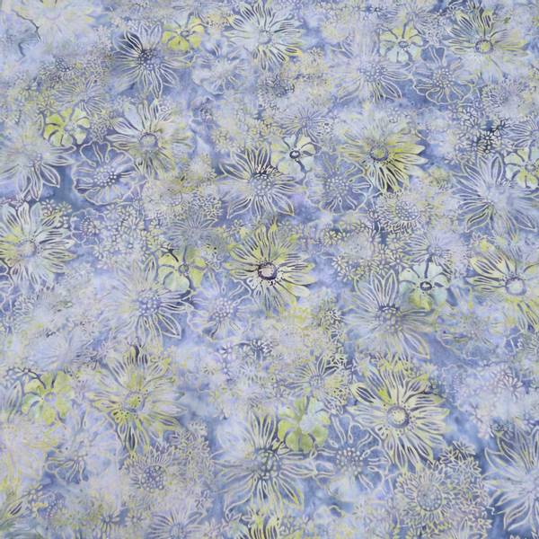 Bilde av Peacock Garden - batikk 4-8 cm blomst på blå-lilla
