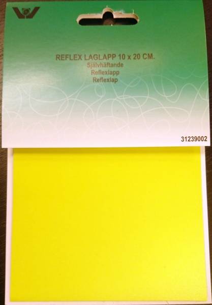 Bilde av Reparaturlapper - selvklebende - refleks neongul, 10x20 cm