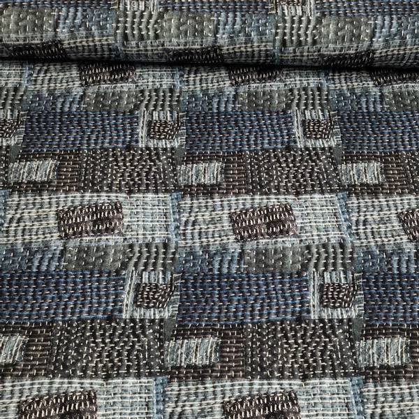 Bilde av Modaljersey - Patchwork, jeansblå/ marine