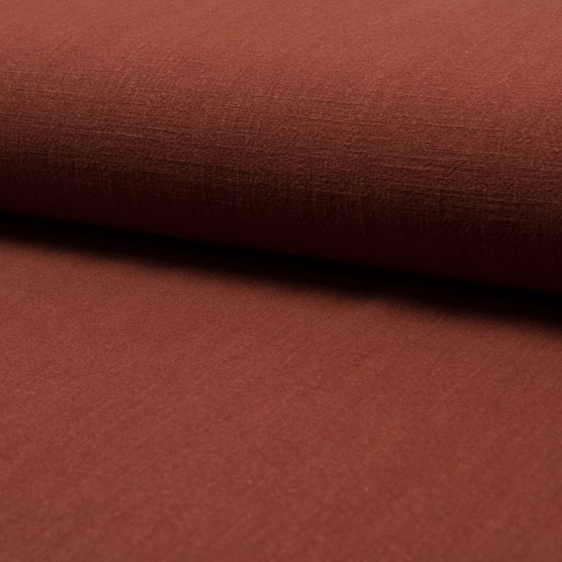 Lin, stonewashed - terracotta, fv. 057