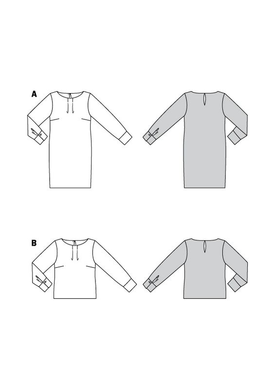 6077 - Burda - bluse/kjole