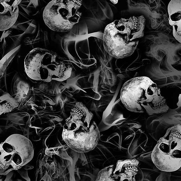 Bilde av Wicked Halloween - 5,5 cm hodeskaller på sort