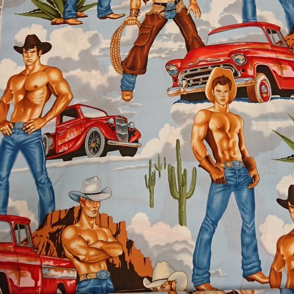 Bilde av Wranglers - ca 35 cm Pin up-cowboy og bil