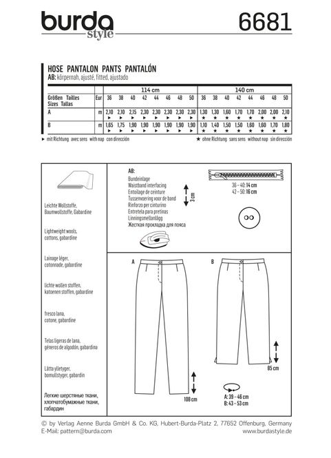 Hovedbilde 6681 - Burda - Bukse 