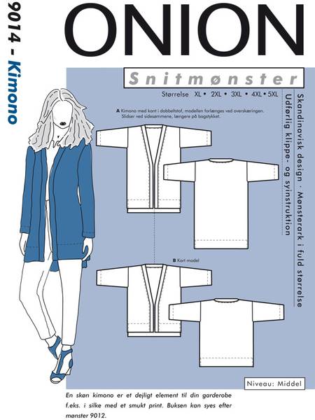 Bilde av Onion 9014 - kimono - pluss-size