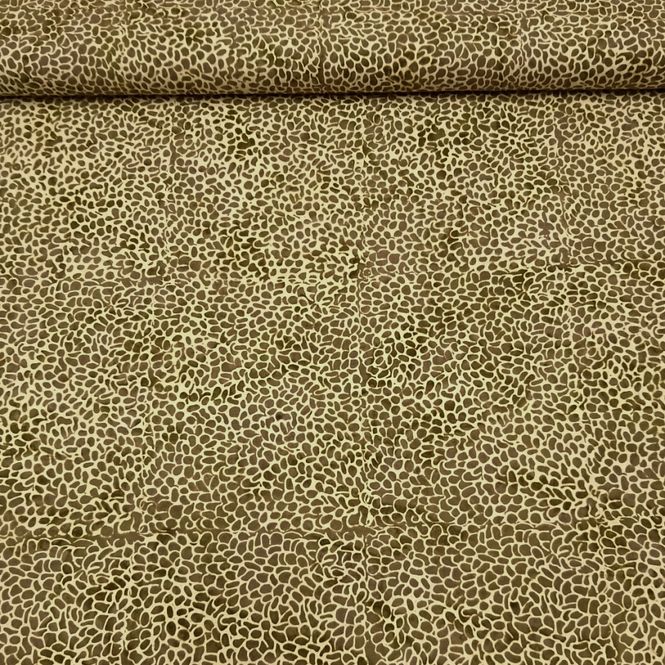 Hovedbilde Batikk - ville 8 mm prikker - kaki på sand