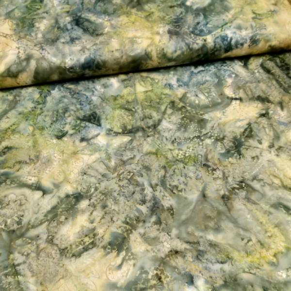 Bilde av Batikk - oliven- beige 5-8 cm blomster