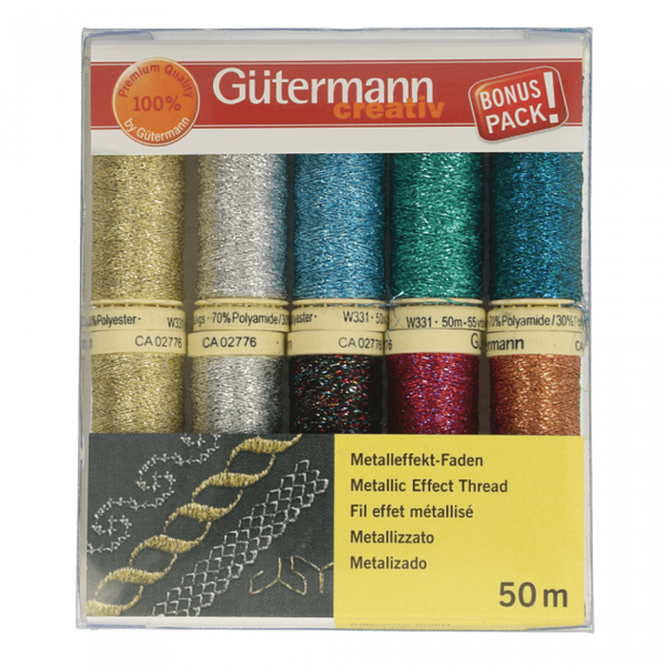 Bilde av Gütermann trådpakke Metallic - 10* 50m effekttråd
