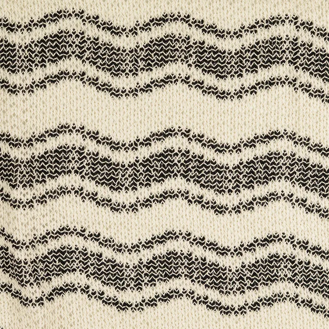 Hovedbilde Heklet bomull - siksak, sort/offwhite