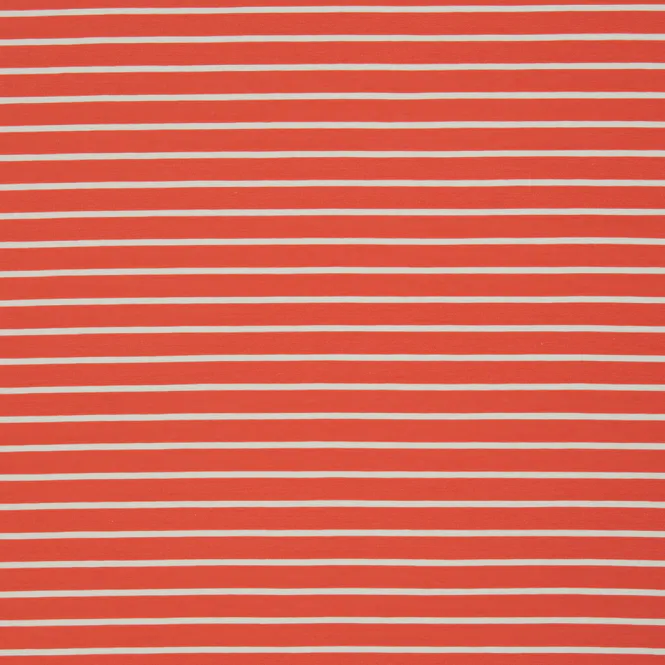 Hovedbilde 70 cm Bomullsjersey Isa - striper oransje/hvit
