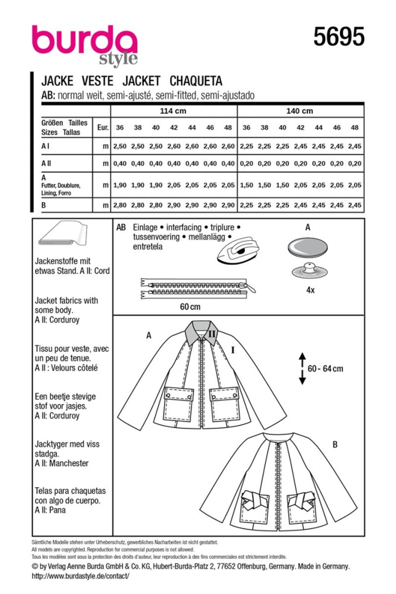 5695 - Burda - jakke