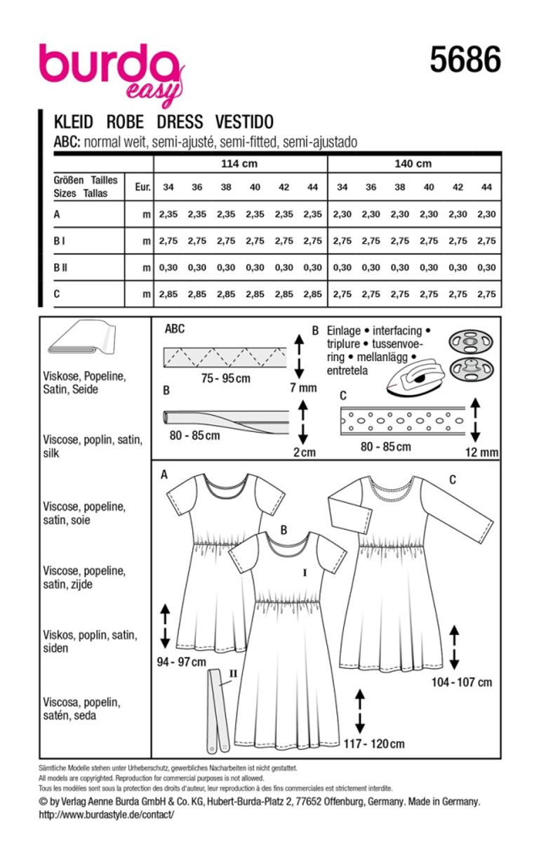 5686 - Burda - kjole