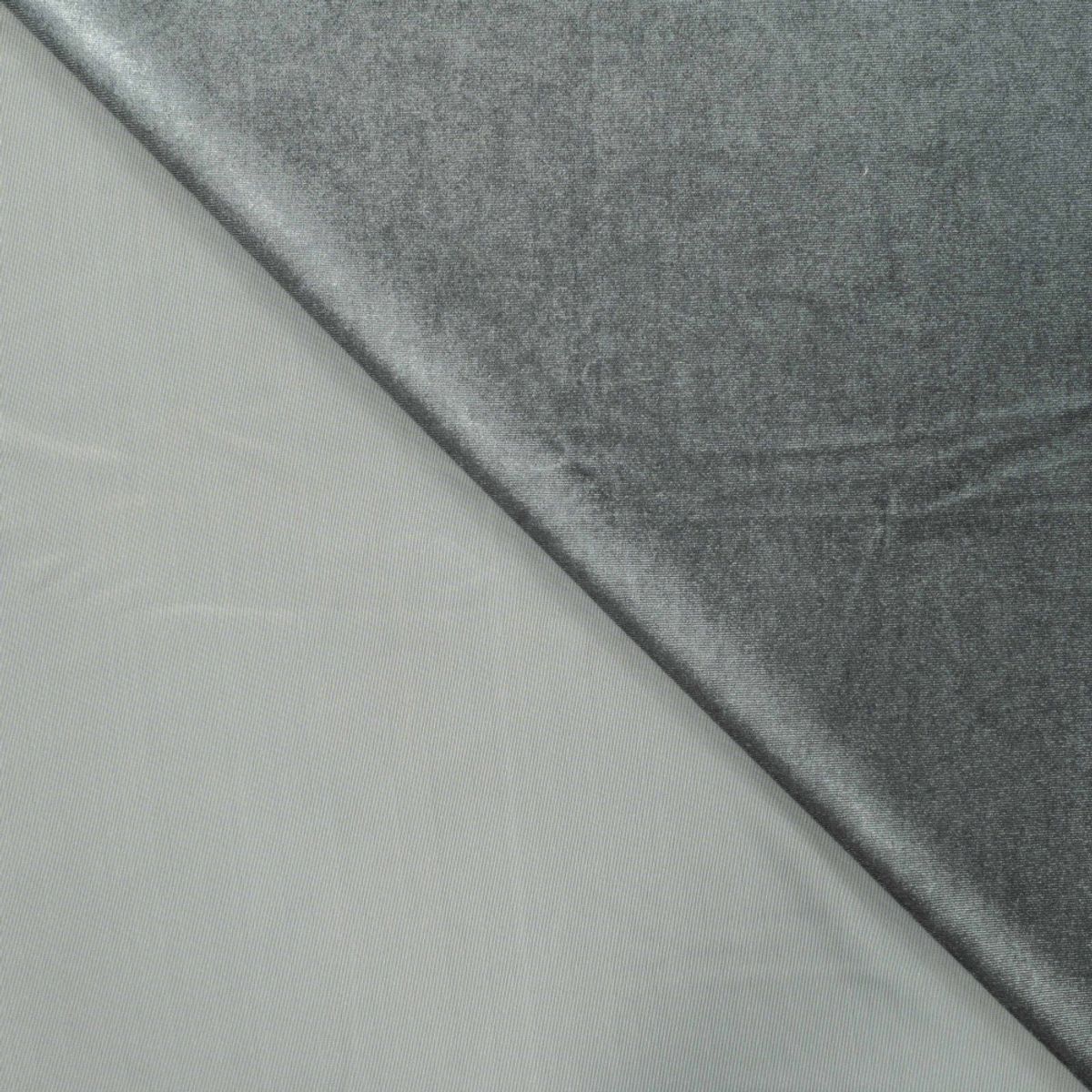 Shiny stretch-velour - grå