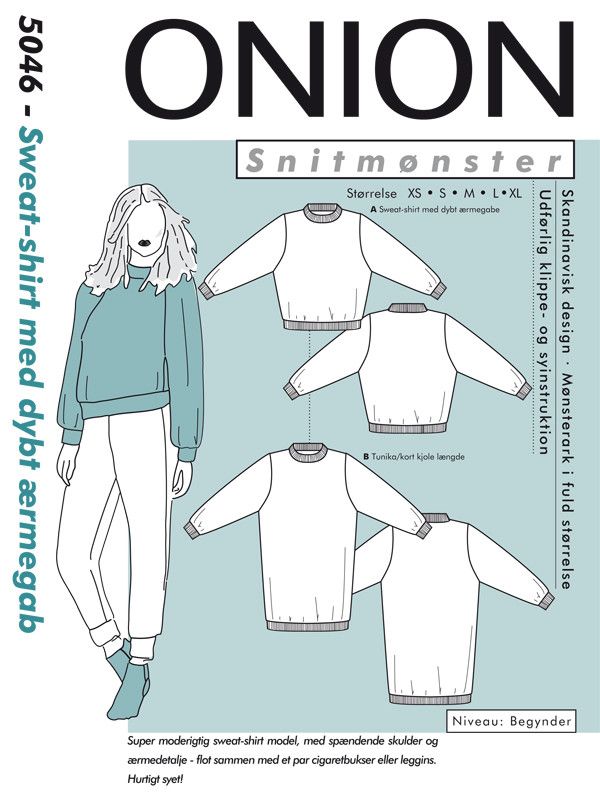 Onion 5046 - Sweat-shirt med dybt ærmegab