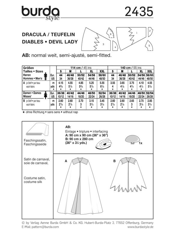 2435 - Burda - kostymer, djevel & vampyr