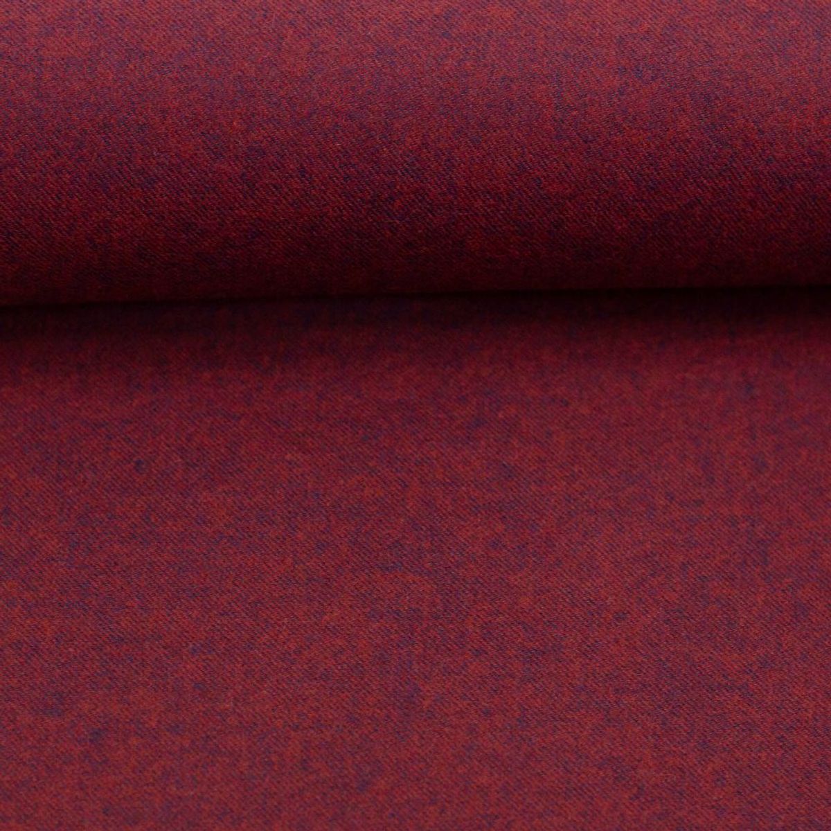 Flanell. melert - burgunder