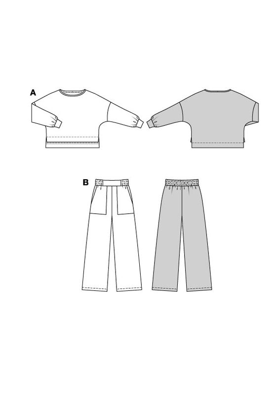 5853 - Burda - Loungewear / bukse & genser