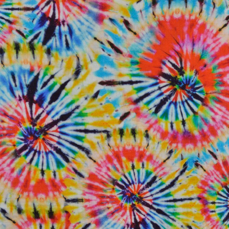 1 m Musselin - tie-dye, flerfarget