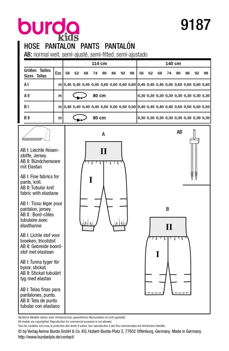 9187 - Burda - bukse