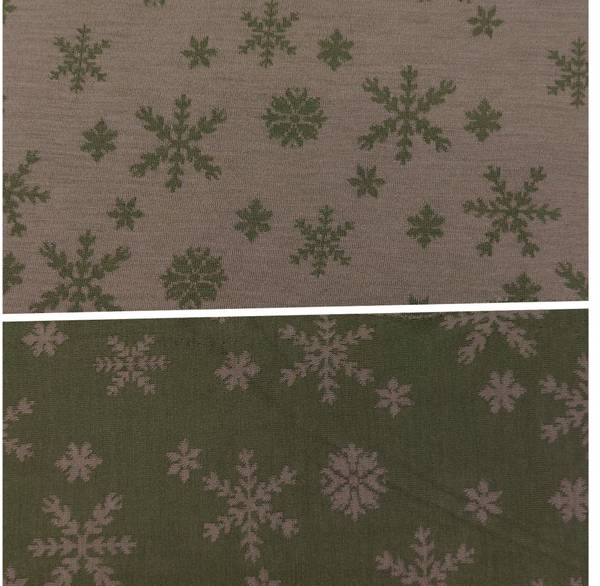Bilde av Ull-jacquard jersey - snøfnugg, khaki/stone