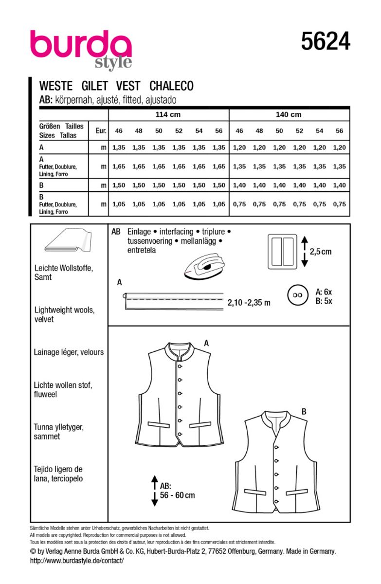 5624 - Burda - vest