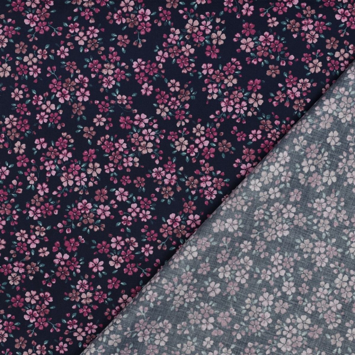 Bomullspoplin - blomster C6