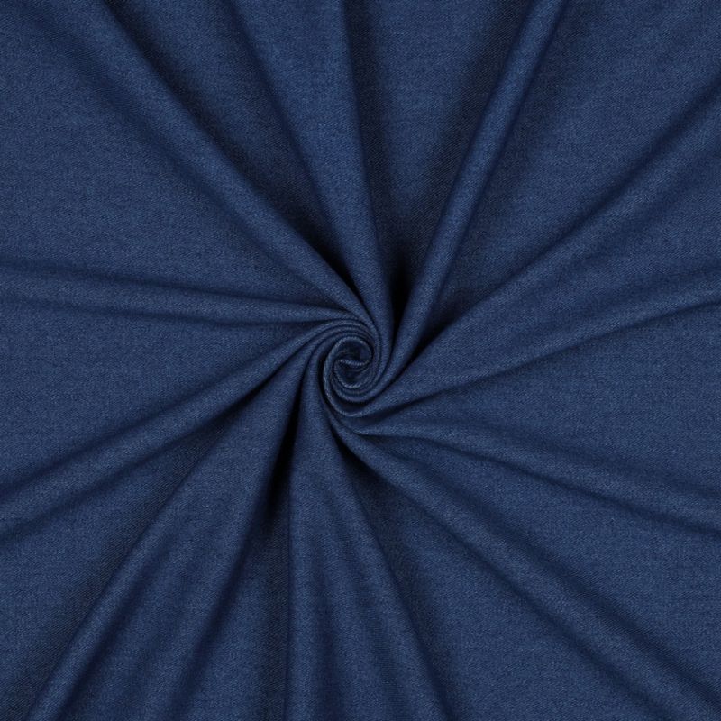 40 cm Denim Knit Twill blå - strikket dongeri
