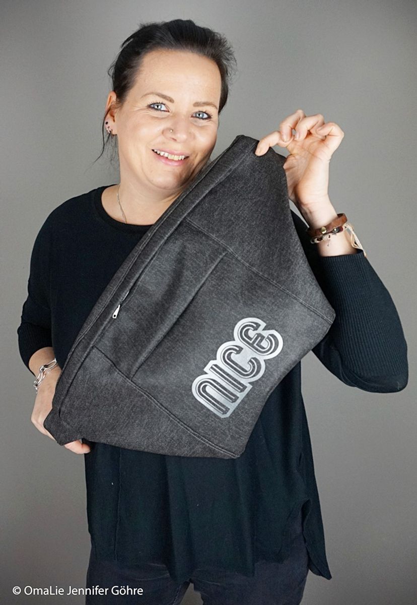 Imitert skinn - dongeri sort