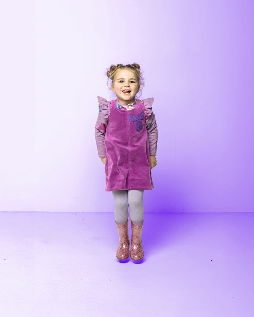 Bomullsvelour m/ stretch - Lilla