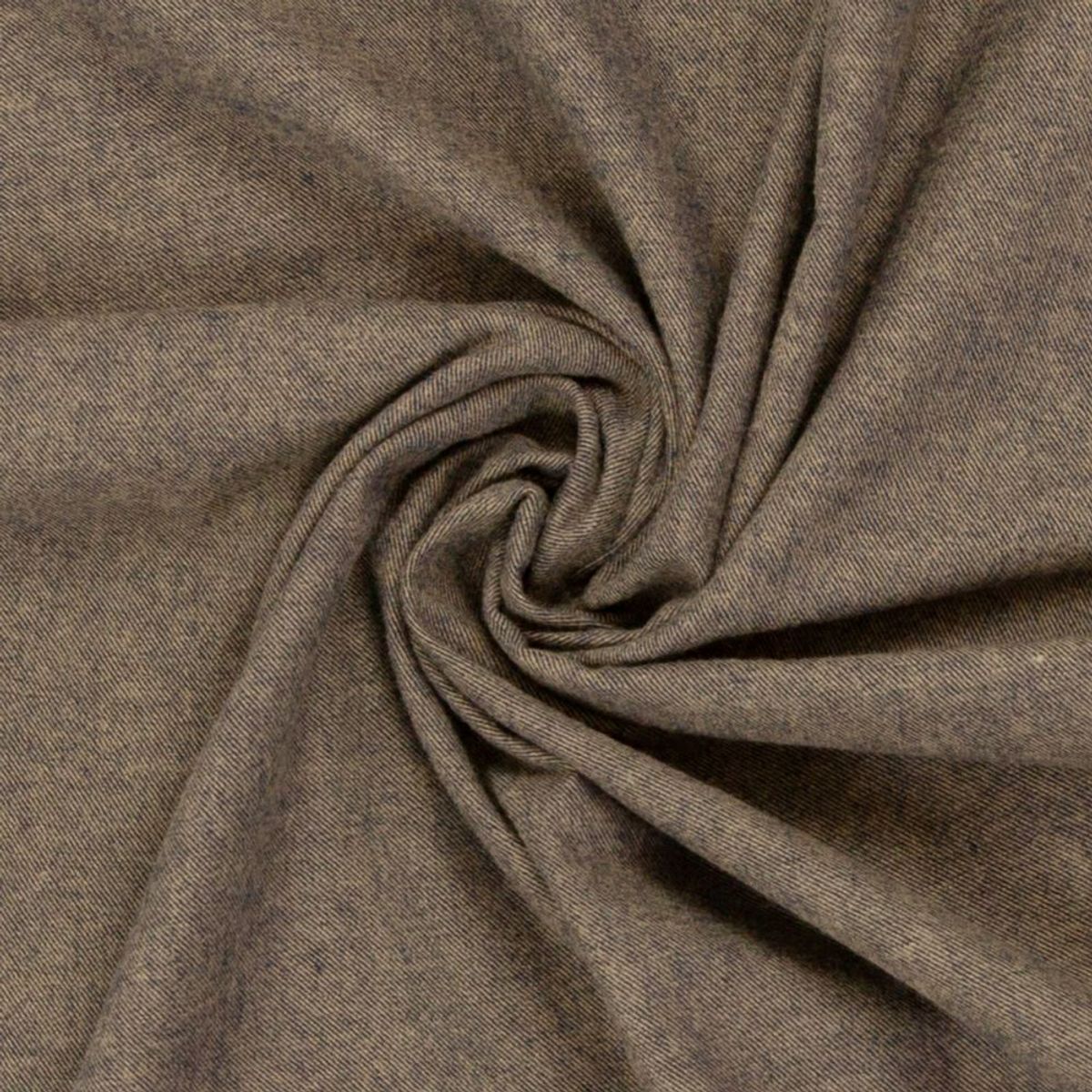 Flanell. melert - lysbrun