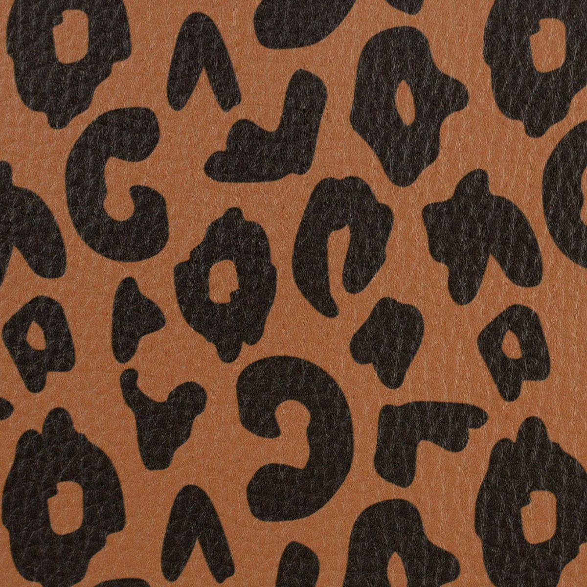 Imitert skinn, vinyl - Leopard, brun/sort