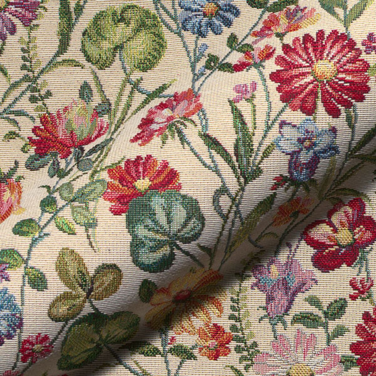 Gobelin - flerfargete blomster