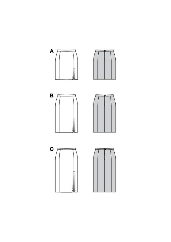 5773 - Burda - skjørt m/splitt
