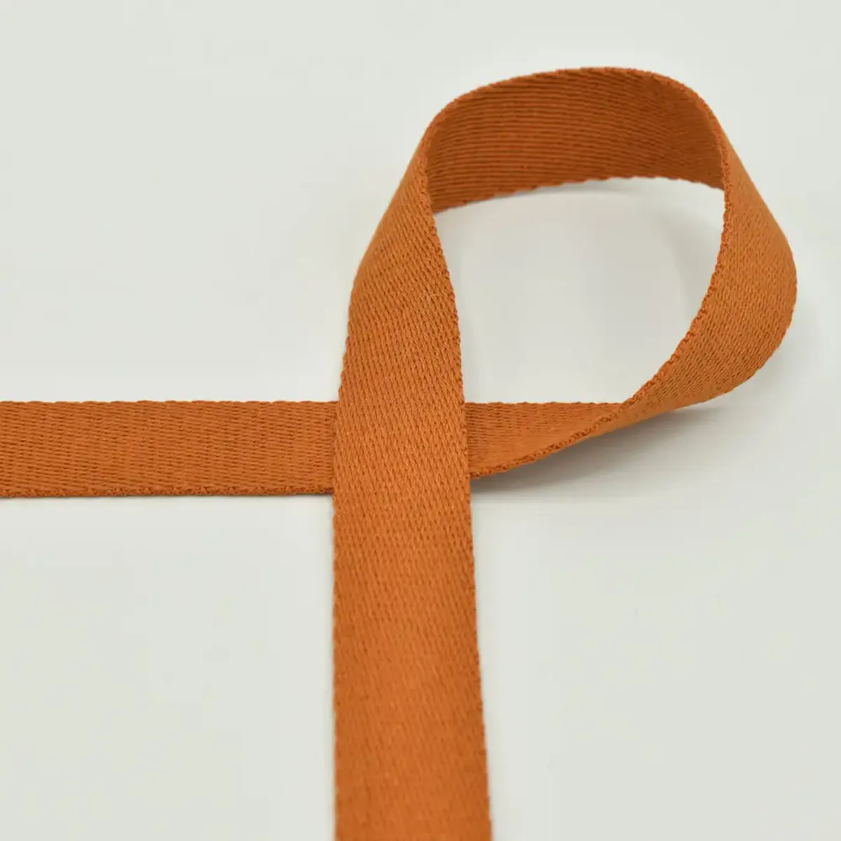 Webbing, soft, 25 mm, cognac