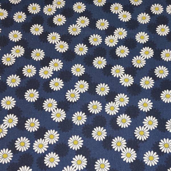 Bilde av Kanvas - 3 cm margeritter på marine