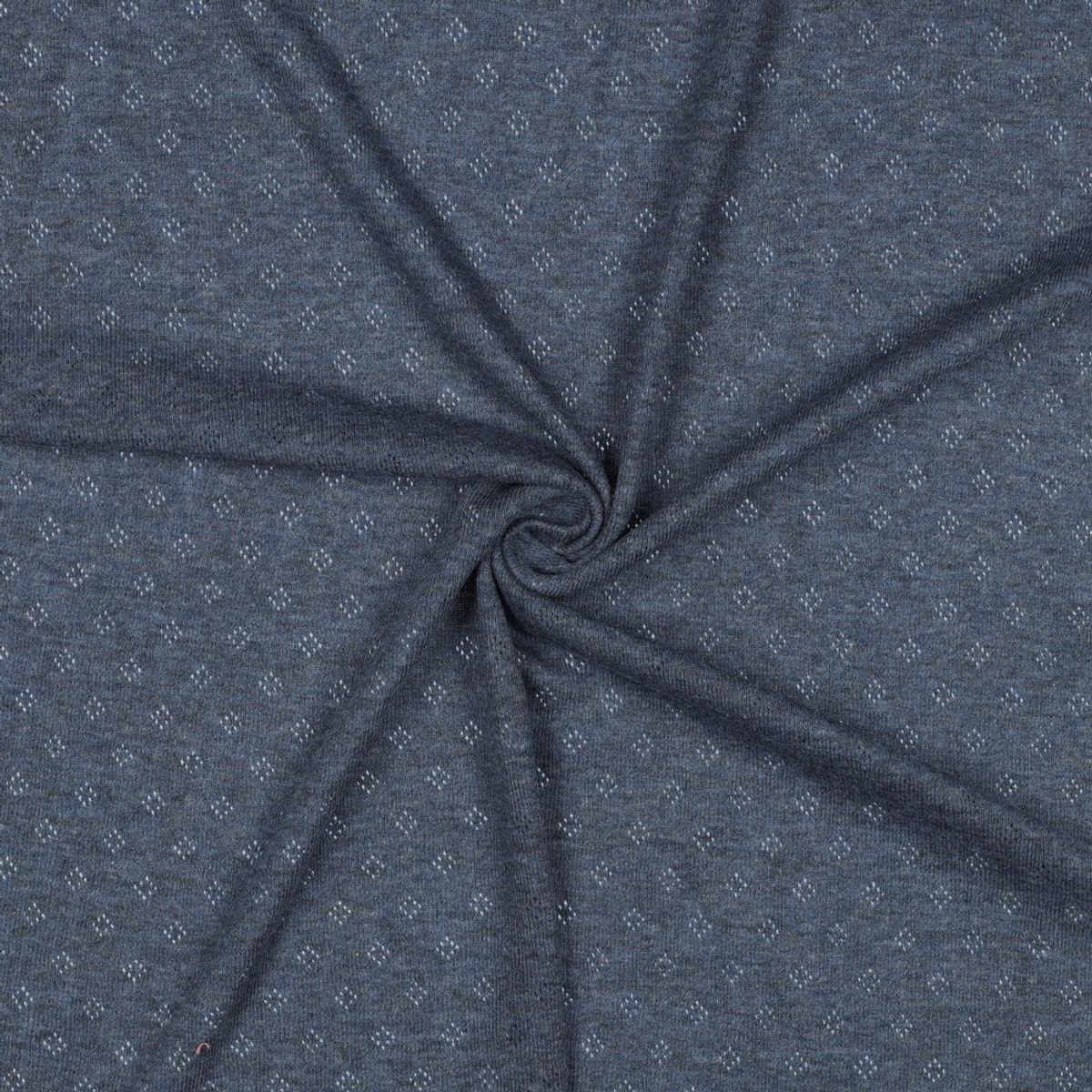 Pointelle Jersey - jeansblå melange, fv. 037